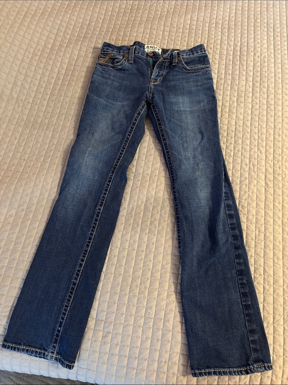 Ariat Men's Slim Straight Jeans in Blue Denim